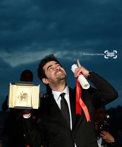 تصویر  دیدنی شهاب حسینی برنده بهترین بازیگر مرد جشنواره کن